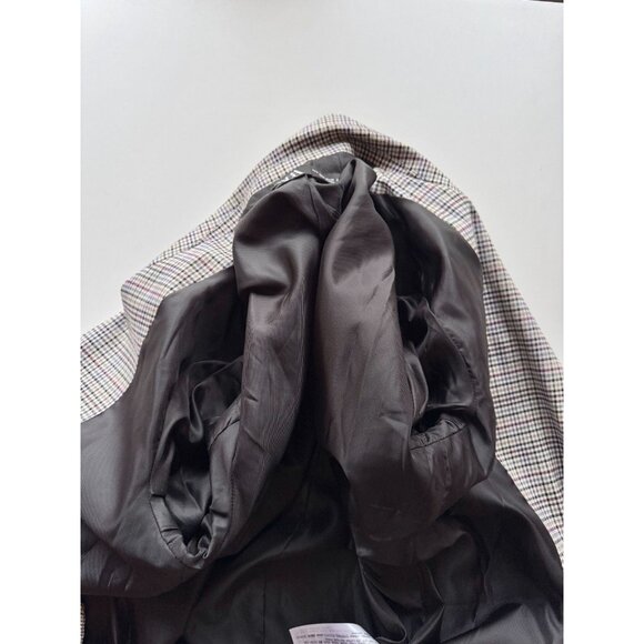 ZARA Grey Multi Check Single Breasted Oversized Boxy Blazer Suit Jacket, Size S - Picture 10 of 14